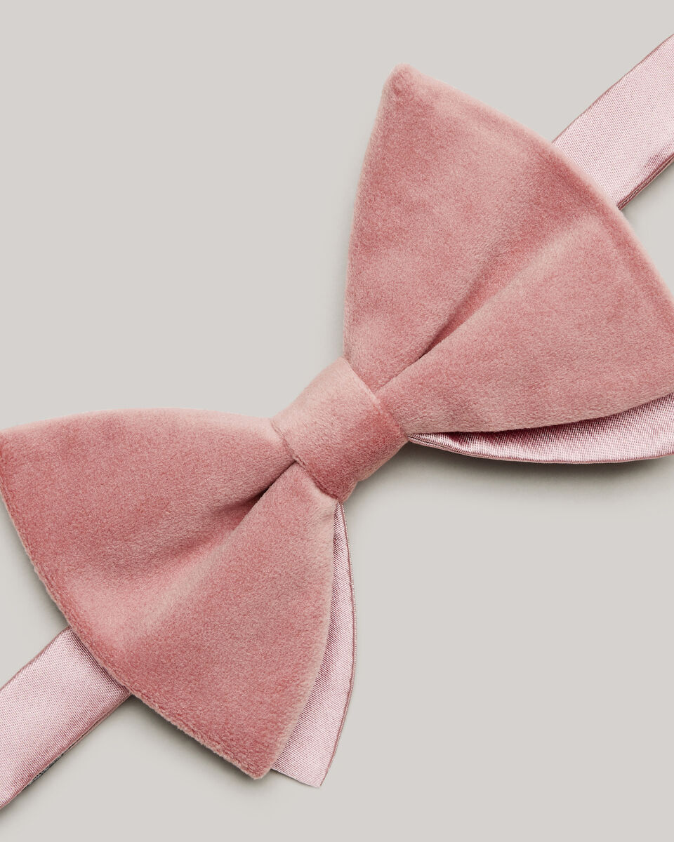 Velvet Bow Tie, Rose, hi-res